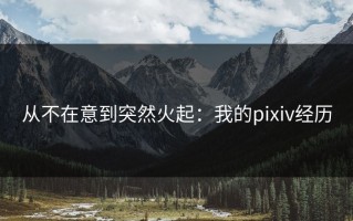 从不在意到突然火起：我的pixiv经历