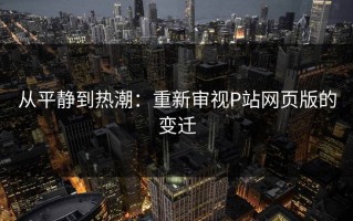 从平静到热潮：重新审视P站网页版的变迁