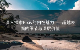 深入探索Pixiv的内在魅力——超越表面的细节与深层价值