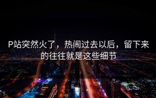P站突然火了，热闹过去以后，留下来的往往就是这些细节