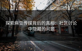 探索麻豆传媒背后的真相：社区讨论中隐藏的问题