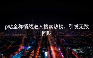 p站全称悄然进入搜索热榜，引发无数回味