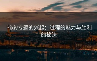 Pixiv专题的兴起：过程的魅力与胜利的秘诀