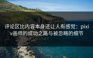 评论区比内容本身还让人有感觉：pixiv画师的成功之路与被忽略的细节
