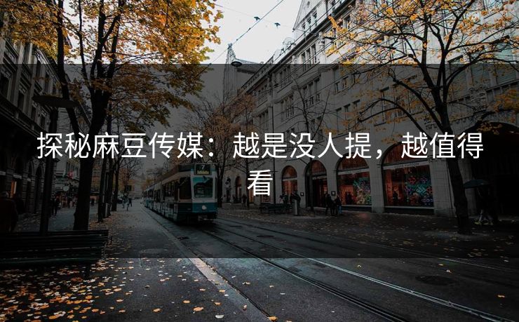 探秘麻豆传媒：越是没人提，越值得看-第1张图片-p站自媒体 | p站网页版内容站