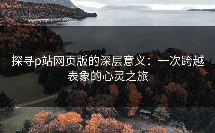 探寻p站网页版的深层意义：一次跨越表象的心灵之旅-第1张图片-p站自媒体 | p站网页版内容站