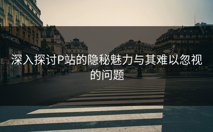 深入探讨P站的隐秘魅力与其难以忽视的问题-第1张图片-p站自媒体 | p站网页版内容站 深入探讨P站的隐秘魅力与其难以忽视的问题-第1张图片-p站自媒体 | p站网页版内容站